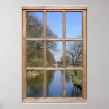 Flussansicht aus einem Fenster