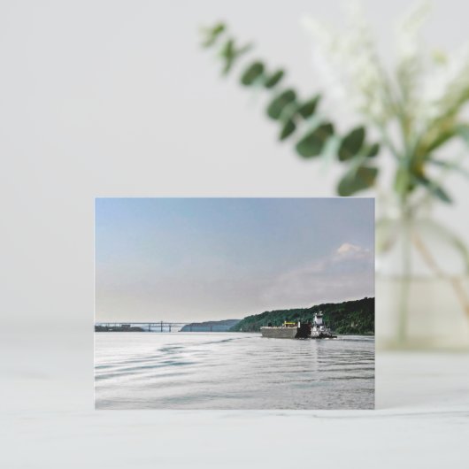 Flussarbeit Postkarte (Stehend Vorderseite)