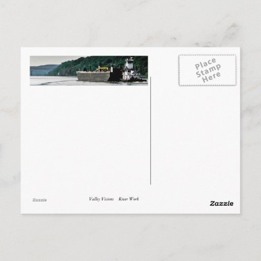 Flussarbeit Postkarte (Rückseite)