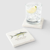 Flussbarsch-Thunfisch-Untersetzer Steinuntersetzer (Seitenansicht)