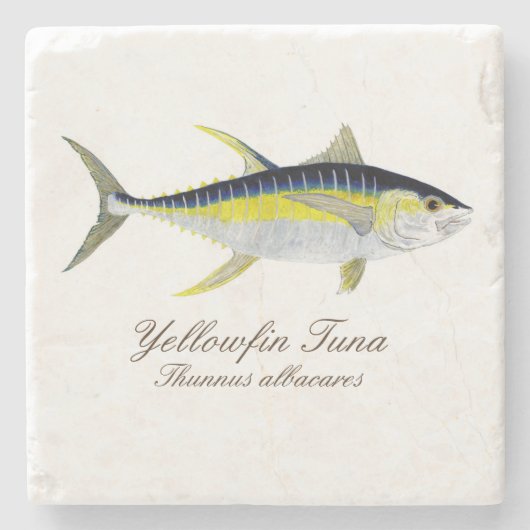 Flussbarsch-Thunfisch-Untersetzer Steinuntersetzer (Vorderseite)