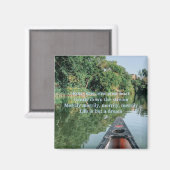 Flussbäume vor einem Ruderboot Magnet (Vorderseite/Rückseite)