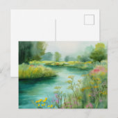Flussblick Naturszene Postkarte (Vorne/Hinten)