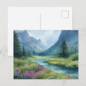 Flussblick Naturszene Postkarte (Vorne/Hinten)