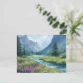 Flussblick Naturszene Postkarte (Stehend Vorderseite)