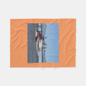 Flussboot-Fliesblanket Fleecedecke (Vorderseite (Horizontal))