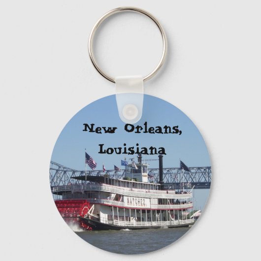 Flussboot in New Orleans Schlüsselanhänger (Vorderseite)