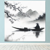 Flussboot Leinwanddruck (Insitu (Holzboden))