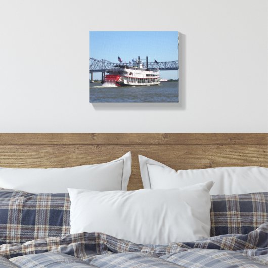 Flussboot Leinwanddruck (Insitu (Schlafzimmer))