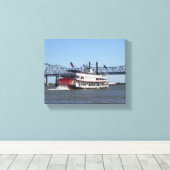 Flussboot Leinwanddruck (Insitu (Holzboden))