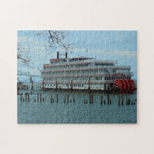 Flussboot Stern Wheeler Oregon. Puzzle (Horizontal)