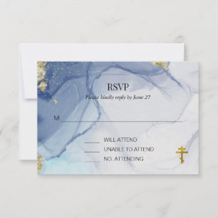 Flüsse des lebenden Wassers Orthodoxe Christliche RSVP Karte