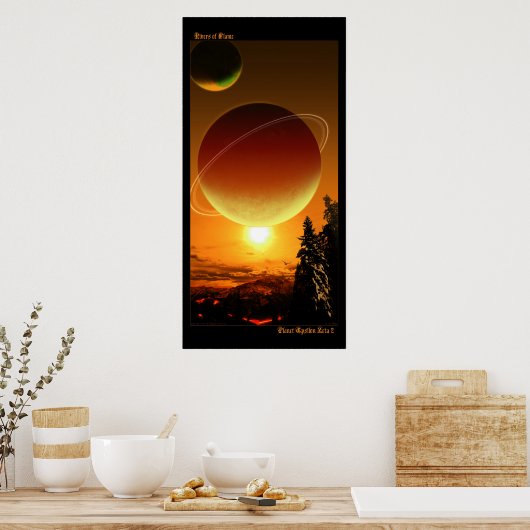 Flüsse Flame - Planet Epsilon Zeta 2 Poster (Küche)