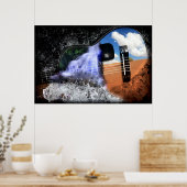 Flüsse in der Wüste (Gitarrenkunstposter) Poster (Küche)