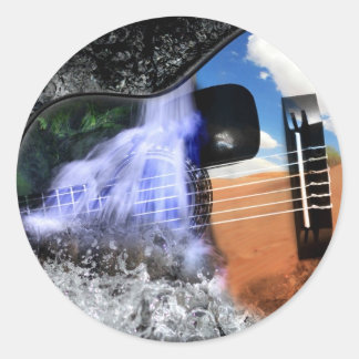 Flüsse in der Wüste Runder Aufkleber