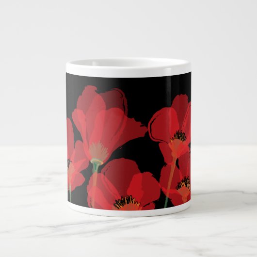 Flüsse Rouges Sur Noir Jumbo-Tasse (Vorderseite)
