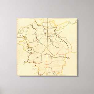 Flüsse und Täler Deutschlands Leinwanddruck
