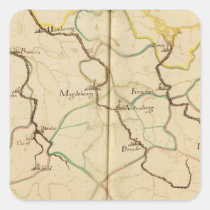 Flüsse und Täler Deutschlands Quadratischer Aufkleber