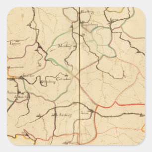 Flüsse und Täler Deutschlands Quadratischer Aufkleber