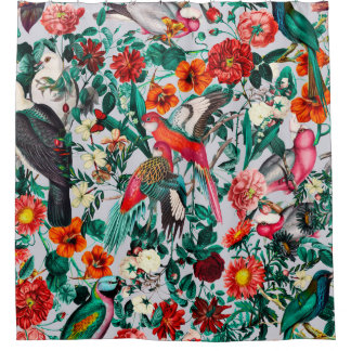 FLÜSSE UND VÖGEL XIV-II DUSCHVORHANG