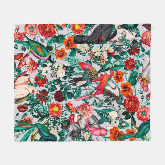 FLÜSSE UND VÖGEL XIV-II FLEECEDECKE (Vorderseite (Horizontal))