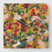 FLÜSSE UND VÖGEL XVIII QUADRATISCHE WANDUHR (Vorderseite)