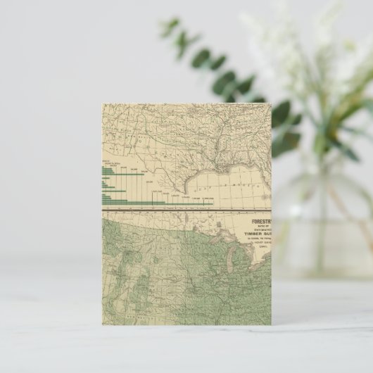 Flusseinzugsgebiete, Forstwirtschaft Postkarte (Stehend Vorderseite)