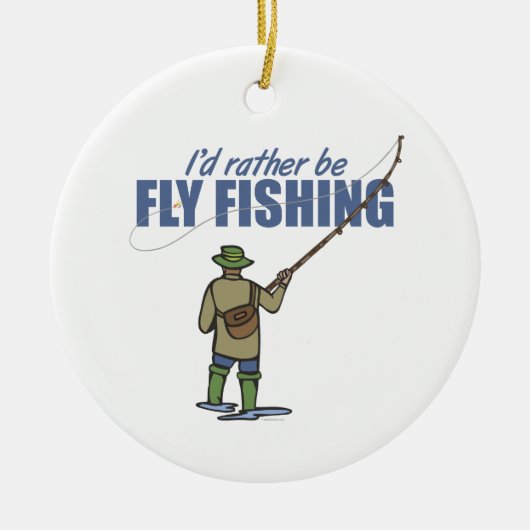 Flussfischerei in Gewässern Keramikornament (Vorne)