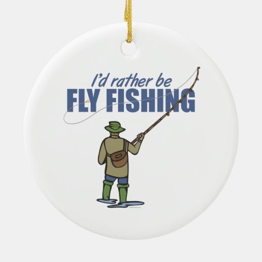 Flussfischerei in Gewässern Keramikornament (Hinten)