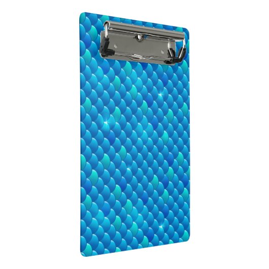 Flussfischskalen Mini Klemmbrett (Schrägansicht)