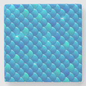 Flussfischskalen Steinuntersetzer (Vorderseite)