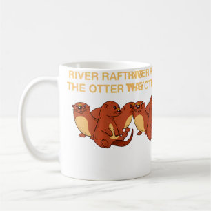 Flussfloßfahrt auf Otter-Art Otterliebhaber Weißwa Kaffeetasse