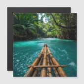 Flussfloßfahrt in Jamaika Magnetkarte (Vorne/Hinten)