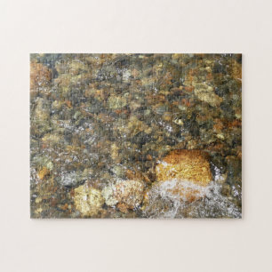 Flussglättete Kiesel Braun und Grau Natürlich Abst Puzzle