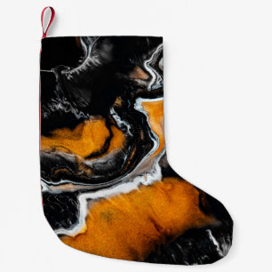 Flüssig-Acrylbild mit kunstvoll gemischten Farben Kleiner Weihnachtsstrumpf
