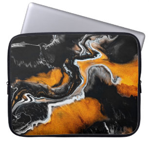 Flüssig-Acrylbild mit kunstvoll gemischten Farben Laptopschutzhülle
