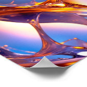 Flüssig gefärbtes Glas Poster (Ecke)
