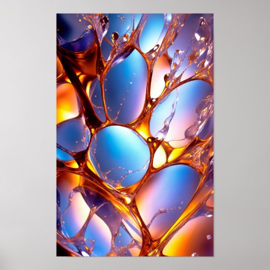 Flüssig gefärbtes Glas Poster (Vorne)