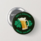 Flüssig-Glückskopf von Saint Patrick Button (Vorne & Hinten)