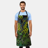 Flüssig-Graffiti-Gelb Schürze (Getragen)