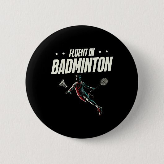 Flüssig im Badminton-Spieler-Shuttle Button (Vorderseite)