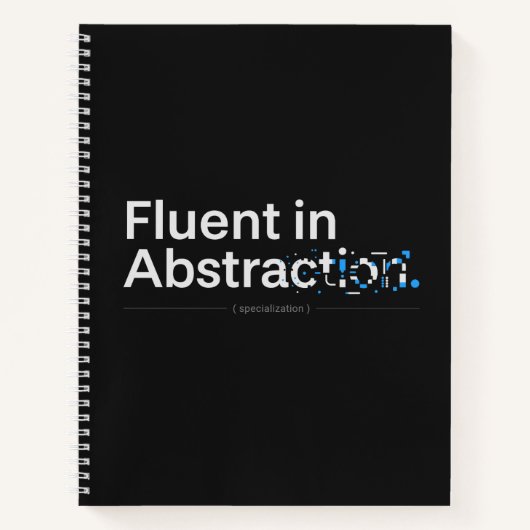 Flüssig in Abstraktion Dark Mode Coding Design Notizblock (Vorderseite)