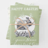 Flüssig-Kaninchen-Wrapping-Papier-Flachblatt-Set 3 Geschenkpapier Set (Beispiel)