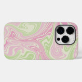 Flüssig-wirbelfarbenes rosa Muster Case-Mate iPhone Hülle (Rückseite (Horizontal))