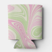 Flüssig-wirbelfarbenes rosa Muster Dosenkühler (Rückseite)