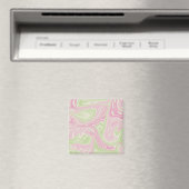 Flüssig-wirbelfarbenes rosa Muster Magnet (In Situ (Geschirrspüler))