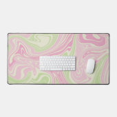 Flüssig-wirbelfarbenes rosa Muster Schreibtischunterlage (Tastatur & Maus)