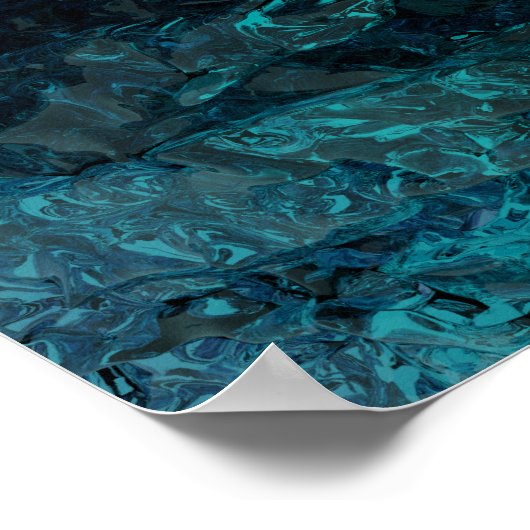 Flüssigblau Poster (Ecke)