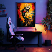 Flüssige Bewegung zeitgenössische expressionistisc Poster