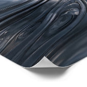 Flüssige Chrome-Metallic-Landschaft Poster (Ecke)